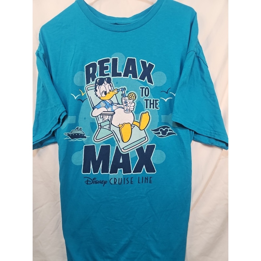 Vintage disney cruise lines donald duck teal extra large t shirt , Unisex - Picture 1 of 2